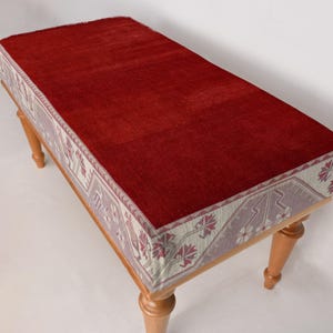 Antique Desing Bench, Mudroom Bench, Ottoman Bench, Upholstered Bench, Turkish Rug Bench, Kilim Bench, Home Decor Bench, Handmade Bench