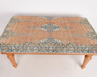 Ottoman Bench, Upholstered Bench, Turkish Rug Bench, Kilim Bench, Home Decor Bench, Handmade Bench, Footstool Bench, Desk Bench,