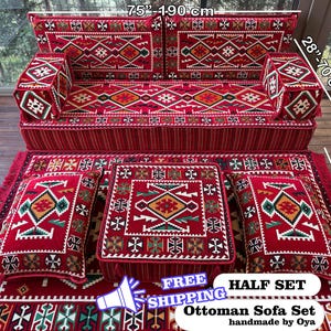 Sectional Floor Seating, Majlis Seating, Living Room Floor Sofa Set, Ottoman Floor Seating, Traditional Floor Sofa, U-shaped Floor Cushion, image 3