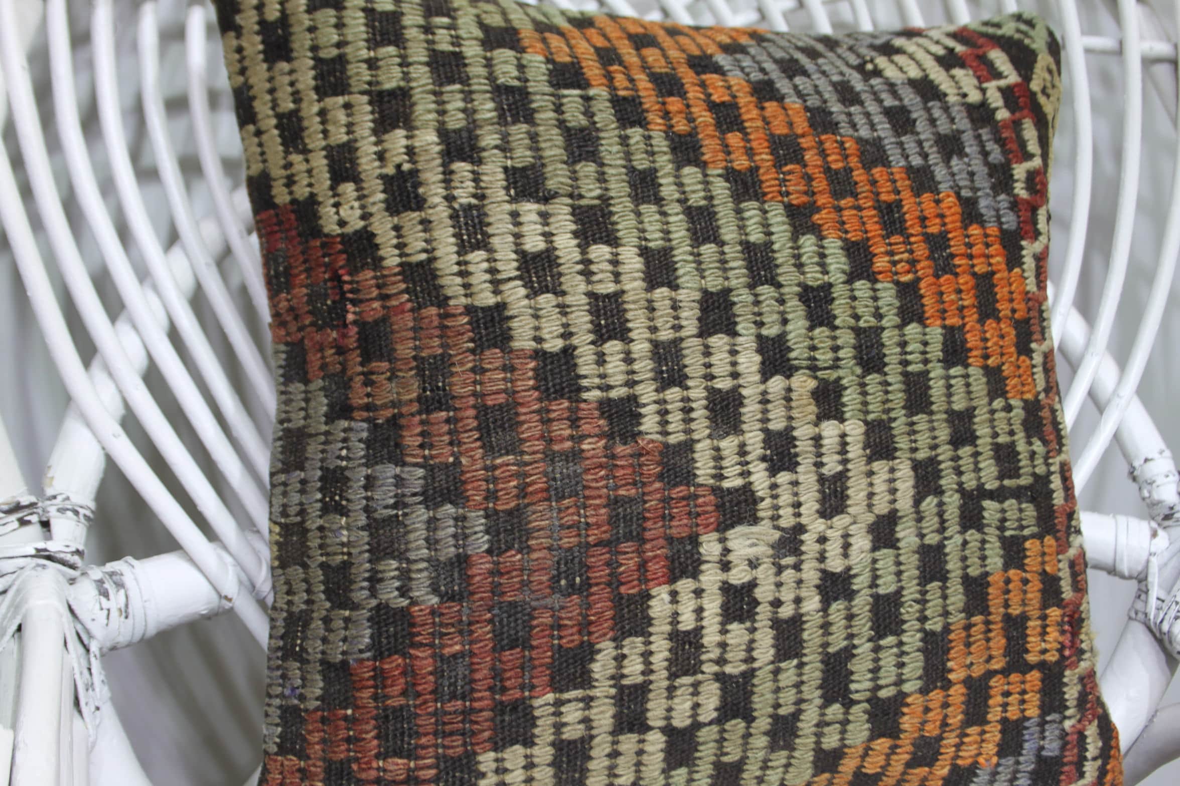 Turkish Pouf Moroccan Pillows 16x16 Sarikaya Kilim Pillows Etsy