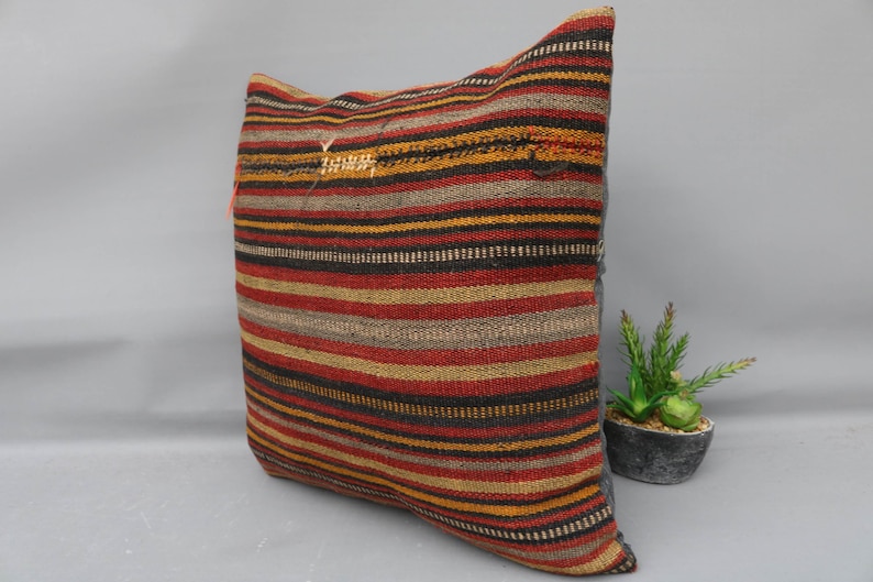 Striped Pillow 4936 20x20 Anatolian Pillow,Sofa Pillow Covers,Throw Pillow,Red Pillow Turkey Kilim Pillow Decorative Pillow,Best Pillow