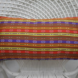 Pillow Covers, Throw Pillow, Kilim Pillow, 12x24 Red Cushion, Double Sided Pillow Pillow, Striped Pillow Covers, Mid Century Pillow Cover, 6