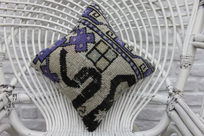 Multicolor Pillow 890 Embroidered Pillow Throw Pillow Antique Pillow Decorative Pillow 12x12 Rug Pillow Handmade Pillow Cushion Case