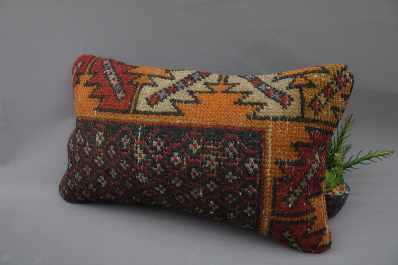 Anatolian Pillow Cushion Cover Soft Pillow Home Decor Throw Pillow Red Pillow Rug Pillow 5611 Organic Pillow 12x20 Turkish Pillow