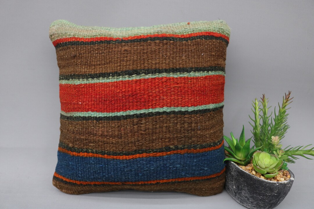 Antique Pillows, Personalized Gift, Designer Pillows, 12x12 Brown