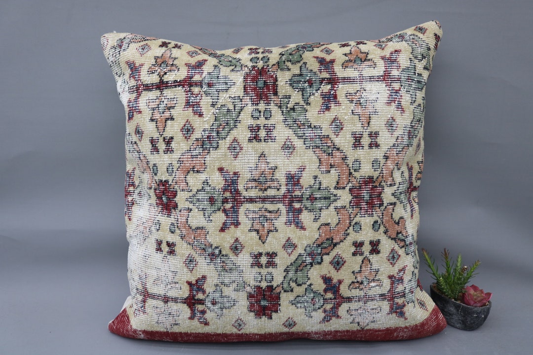 Home Decor Pillow, Kilim Pillow Cases, Designer Pillows, 28x28 Beige