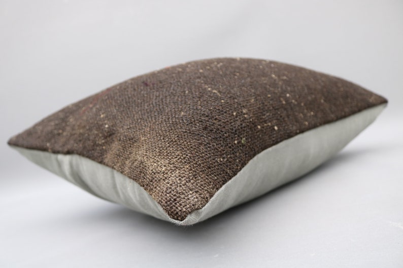 Cushion Case 2671 40x60 cm,Throw Pillow,Turkish Pillow,Pillow,Decorative Pillow,16x24 Brown Flat Kilim Pillow,Lumbar Pillow