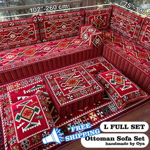 Sectional Floor Seating, Majlis Seating, Living Room Floor Sofa Set, Ottoman Floor Seating, Traditional Floor Sofa, U-shaped Floor Cushion, image 2