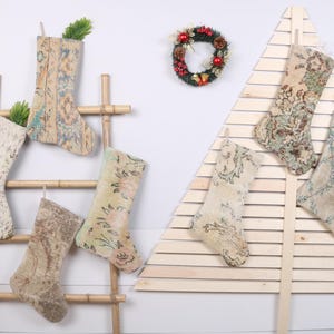 Eco-Friendly Christmas Stocking, Southwestern Christmas Stocking, Christmas Stocking, Upcycled Christmas Stocking, Holiday Socks,