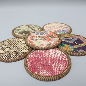 Kitchen Decor, Round Coaster, Glass Pad, Purple Coaster, Rug Coaster, Stylish Rug Pad, Washable Coaster, Handmade Coaster, Unique Pad,