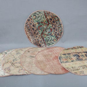 Rug Supla, Set Of Six, Table, Beige Supla, 14&quot;x14&quot; Rug Placemat, Natural Placemat, Washable Underplate, Mouse Supla, Gift Pad, 23