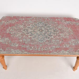 Footstool Bench, Coffee Bench, Ottoman Bench, Upholstered Bench, Turkish Rug Bench, Kilim Bench, Home Decor Bench, Handmade Bench