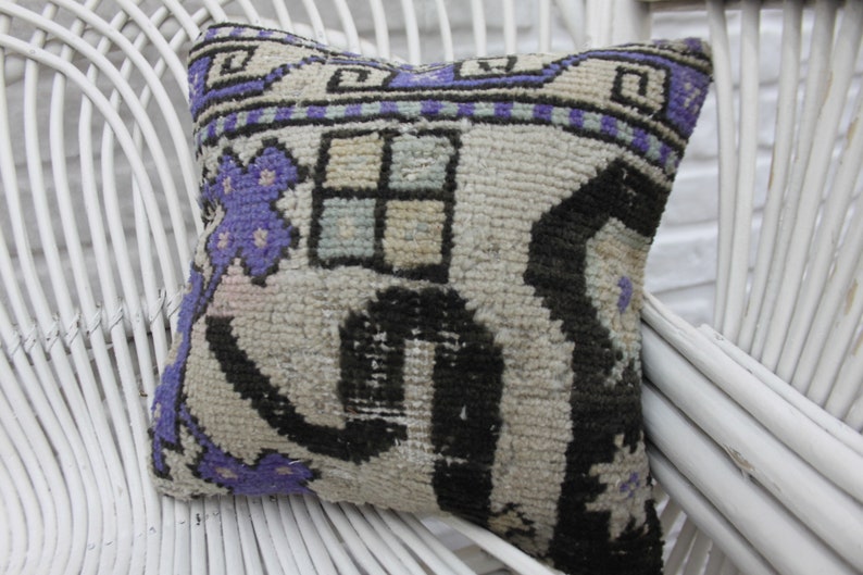 Multicolor Pillow 890 Embroidered Pillow Throw Pillow Antique Pillow Decorative Pillow 12x12 Rug Pillow Handmade Pillow Cushion Case