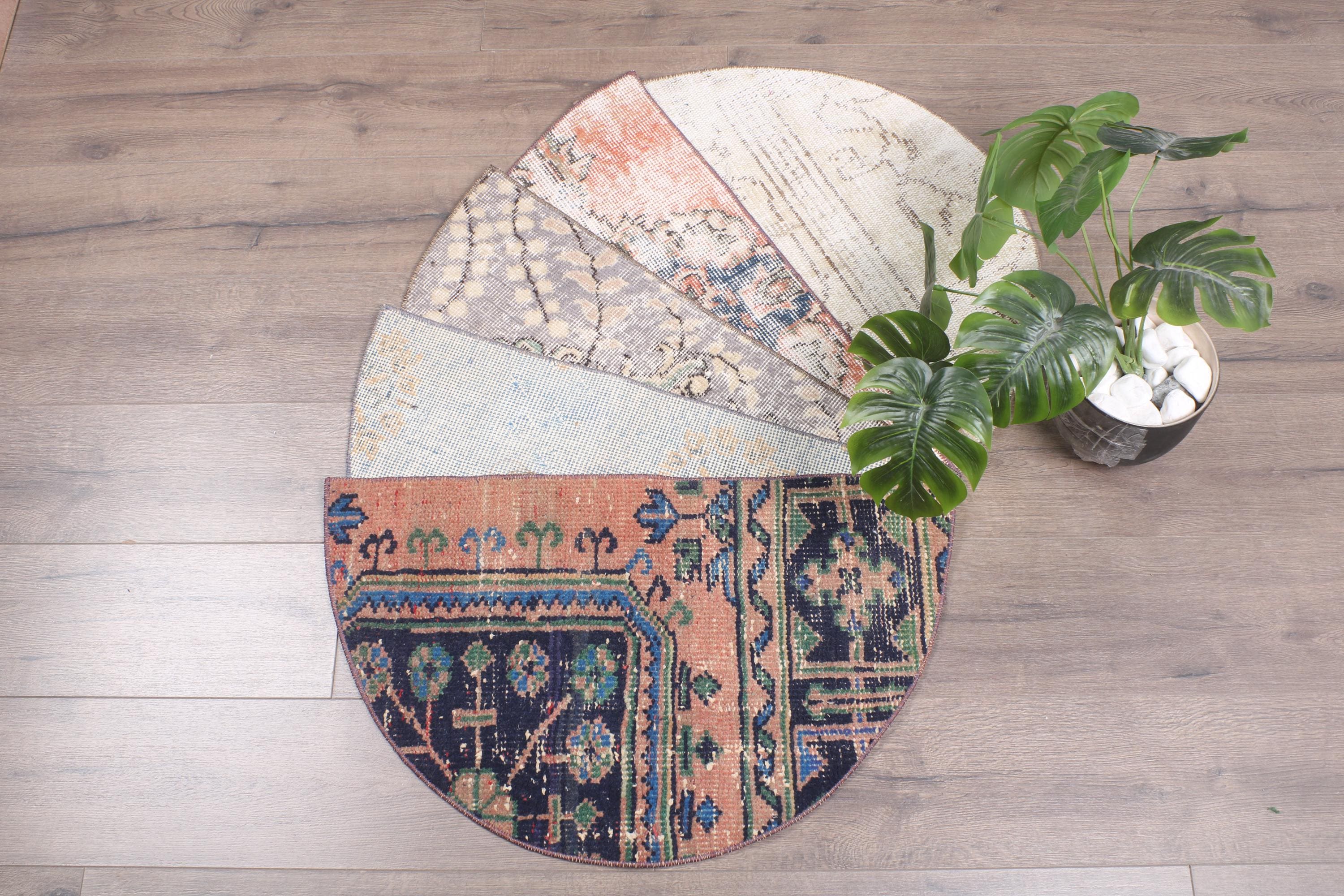 ヴィンテージ トルコ キリム ドアマット - 18x30インチ - 手織り