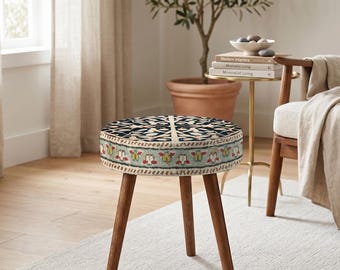 Handgemachte Kreisbank, Kilim Runde Sitzbank, Minimalistische Möbel, Klavierbank, Wohnzimmer Bank, Bank nach Maß,