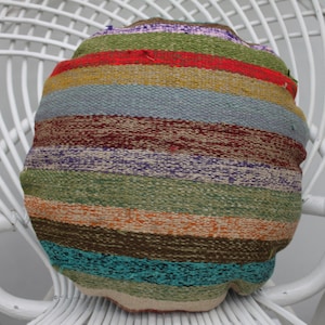 Turkish Kilim Pillow, Body Pillow, Throw Pillow Covers, 16x16 Pink Cushion, Striped Pillow Case, Anatolian Pillow Case, 219