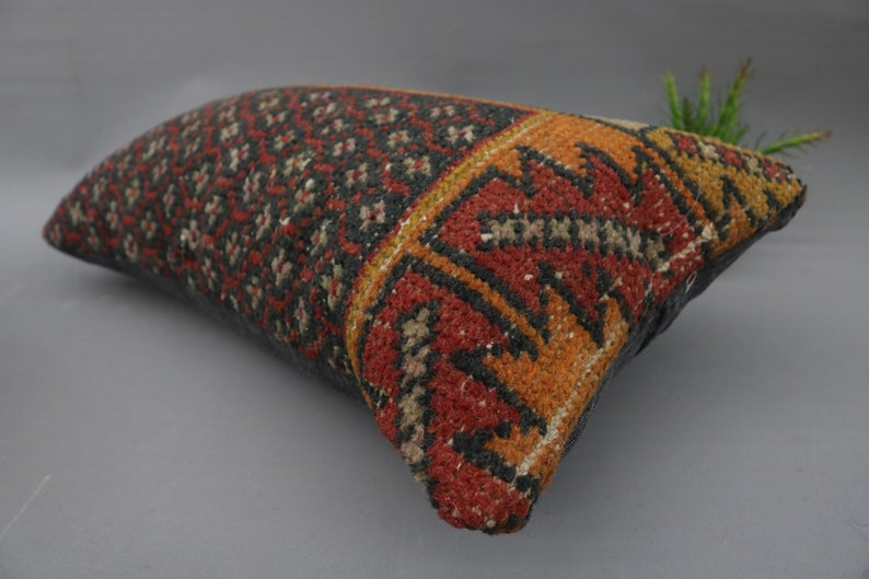 Anatolian Pillow Cushion Cover Soft Pillow Home Decor Throw Pillow Red Pillow Rug Pillow 5611 Organic Pillow 12x20 Turkish Pillow