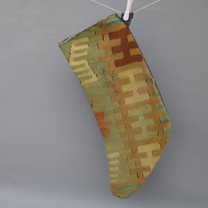 Gift Christmas Stocking,Brown Stocking,Aztec Christmas Socks, Kilim Stocking, Santa Cruz Stocking, Christmas Stocking, Christmas Gift 502
