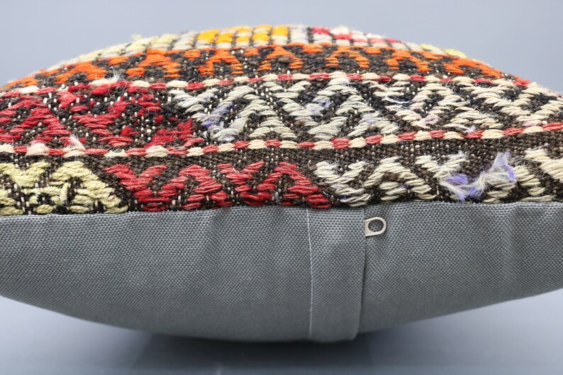 Kilim Pillow Cover,Lumbar Pillow,16x24 Kilim Pillow,Boho Pillow,Outdoor Pillow,Throw Pillow,Bedding Pillow,Embroidered Kilim Pillow 2908