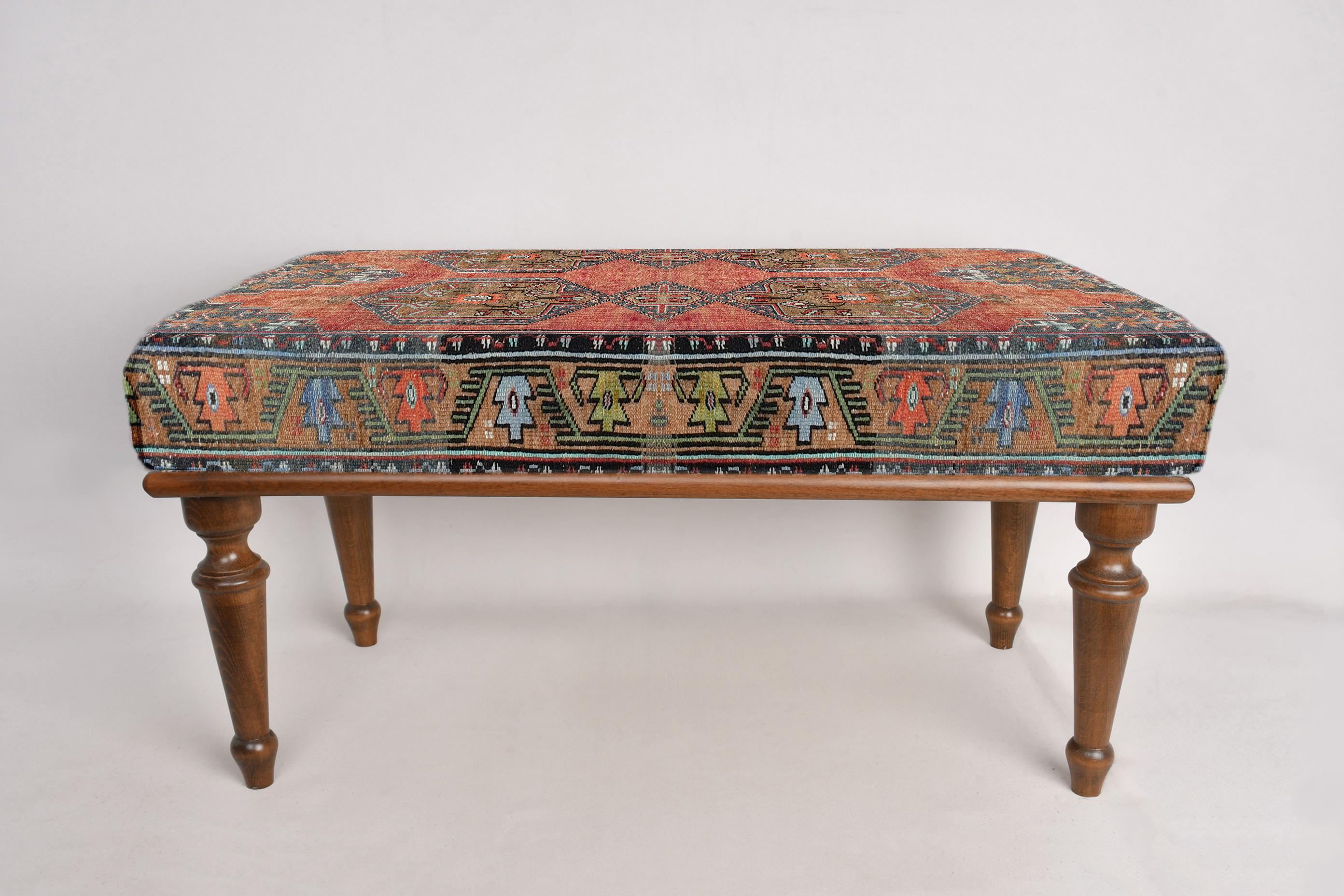 Aztec Bench, Bohemian Bench, Desk Bench,ottoman Bench, Upholstered ...