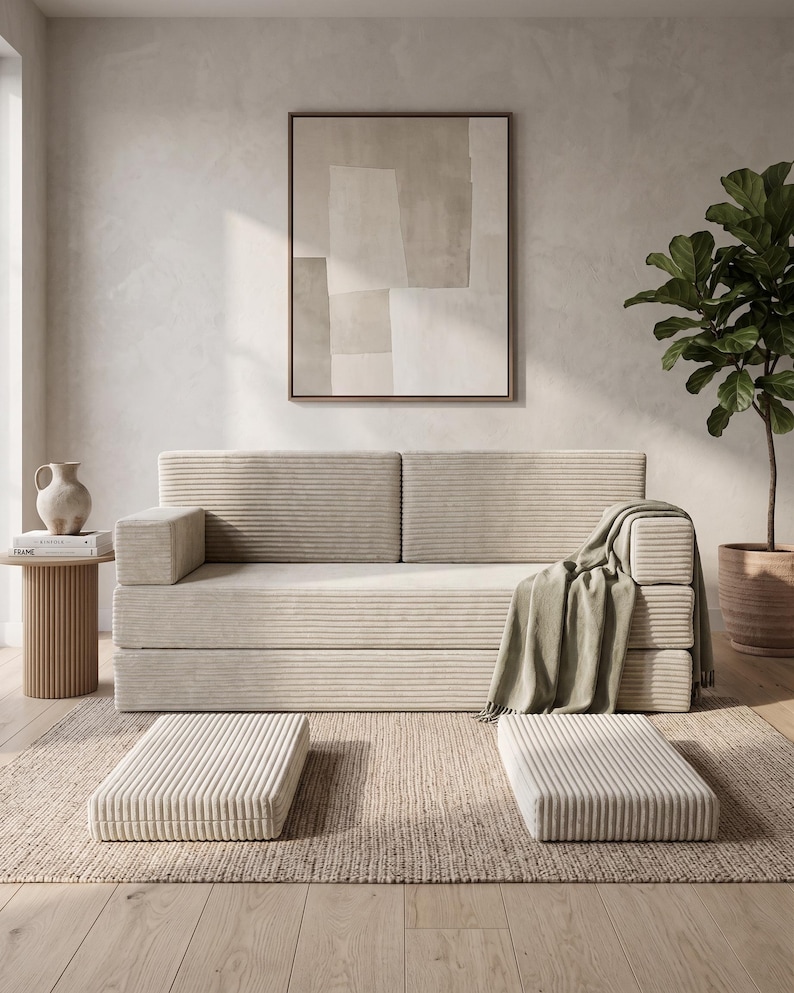 Lyxig manchestersoffa, soffgrupp i sammet, modern handgjord soffa, modulär loungesoffa, vardagsrumssoffa, bild 4