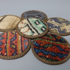 Rug Coaster, Drink Coaster, Gift For Her, Red Pad, Rug Pad, Vintage Coaster, Washable Pad, Wholesale Pad, Washable Coaster,