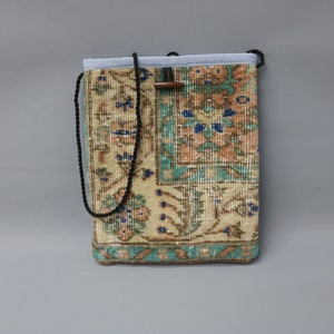 Kilim Bag, Woman Kilim Bag, Handmade Kilim Bag, Beach Bag, Vintage Bag, 12x14, Makeup Bag, Shoulder Kilim Bag, Anatolian Bag, Chic Bag,