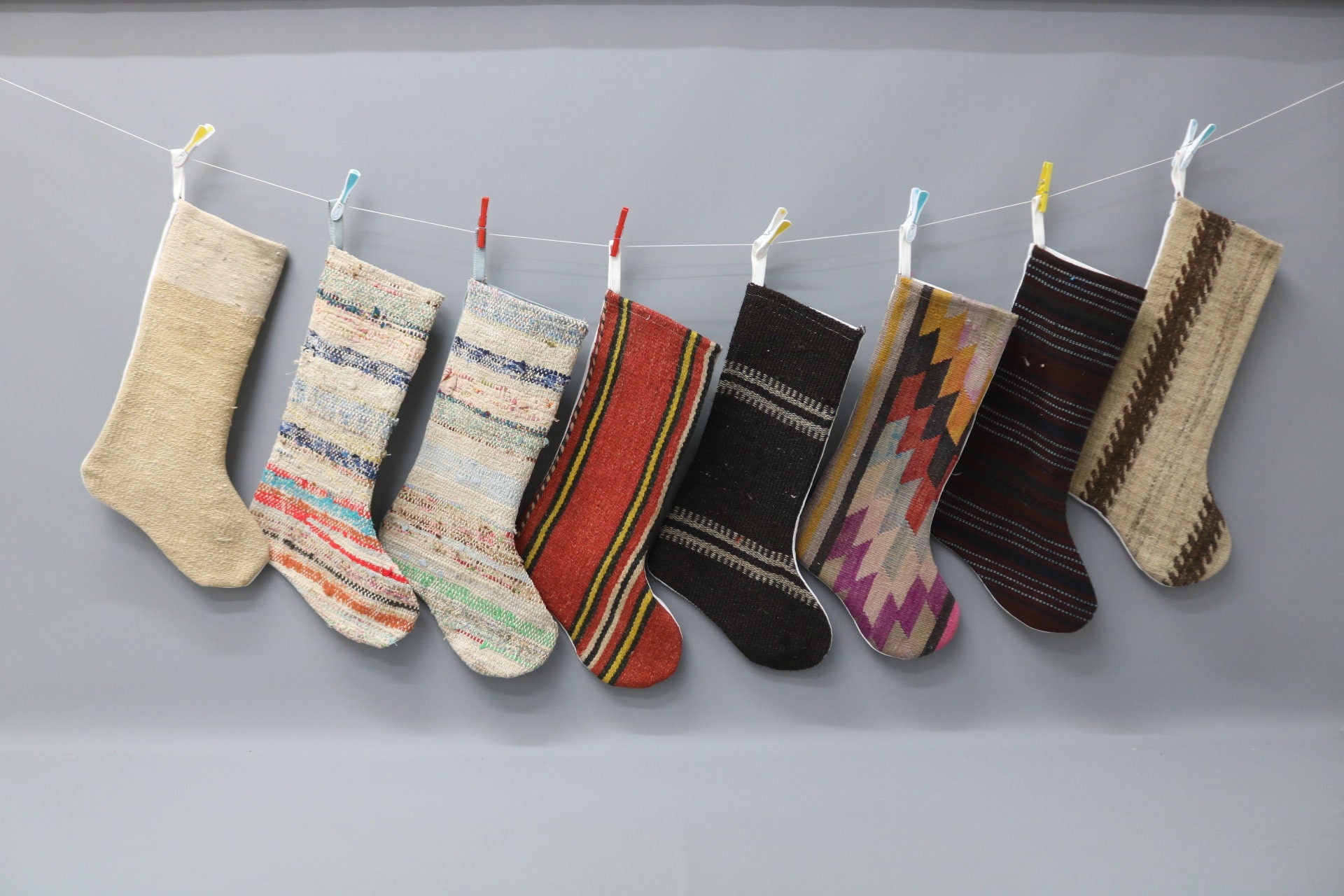 Regali di Babbo Natale, calze decorative, calze di Natale uniche e