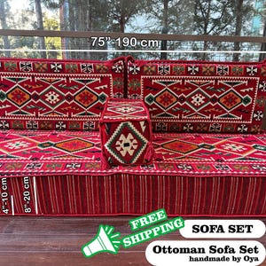 Sectional Floor Seating, Majlis Seating, Living Room Floor Sofa Set, Ottoman Floor Seating, Traditional Floor Sofa, U-shaped Floor Cushion, image 4