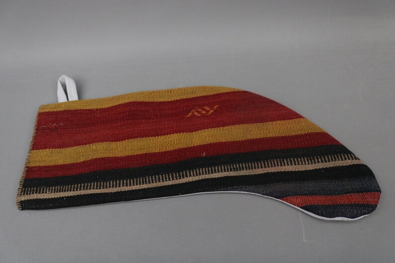 Christmas Stocking 1384 Striped Woven Stocking,Christmas Decor,Gift Stocking,Xmas Stocking Personalization Stocking,Tribal Kilim Stocking