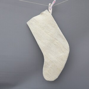 Gift Christmas Stocking, Beige Stocking, Hemp Christmas Socks, Kilim Stocking, Santa Cruz Stocking, Christmas Stocking, Christmas Gift 180