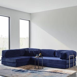 Sofá modular de terciopelo, sofá modular de pana, sofá compacto de suelo, sofá con funda lavable, sofá lounge de terciopelo, asiento de sofá hecho a mano,