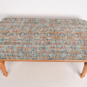 Mudroom Bench, Wood Work Bench, Ottoman Bench, Upholstered Bench, Turkish Rug Bench, Kilim Bench, Home Decor Bench, Handmade Bench