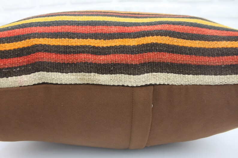 Pillow Covers Anatolian Pillow Big Size Pillow Striped Pillow 28x28 Kilim Pillow Throw Pillows 242 Multicolor Pillow Vintage Pillow