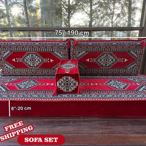 Anatolian Floor Seating, Majlis Sofa, Living Room Floor Sofa Set, Ottoman Floor Seating, Traditional Floor Sofa, U-shaped Sofa, Arabic Sofa