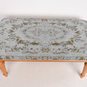 Vintage Desing Bench, Mudroom Bench, Ottoman Bench, Upholstered Bench, Turkish Rug Bench, Kilim Bench, Home Decor Bench, Handmade Bench