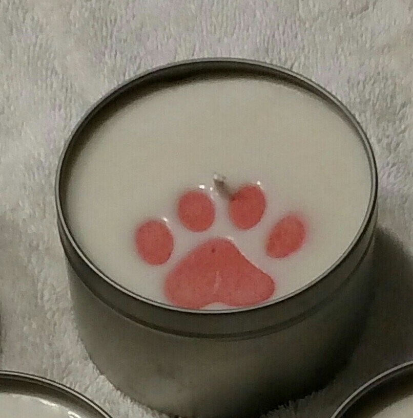 Paw print candle100 Percent Soy Wax Rescue Dog Dog Etsy