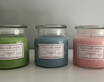 Ready to Ship Large Traditional Style Soy Candle- Long Burn Time- Handpoured Candles- 16oz Candles- Gift Giving- Last Minute Shopping