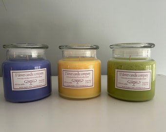 Ready to Ship Large Traditional Style Soy Candle- Long Burn Time- Handpoured Candles- 16oz Candles- Gift Giving- Last Minute Shopping