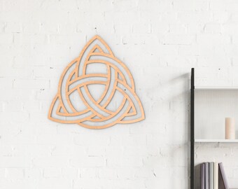 Triquetra Wood Wall Art, Celtic Wall Décor, Room Decoration, Wood Wall Hanging, Triquetra Sign, Symbol Wall Sign, Feng Shui Decoration