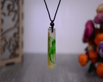 Wood resin pendant, wood resin necklace, jewellery, HANDMADE jewelry, gift for her, gift for him