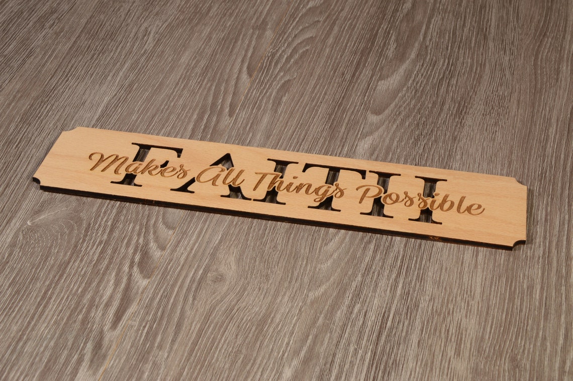 Faith Wall Sign Faith Wood Wall Art Faith Wall Decor Faith Etsy