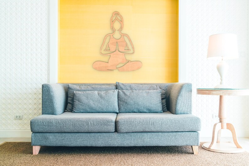 Yoga Wood Wall Art Studio Décor Spiritual Wood Wall Hanging Etsy