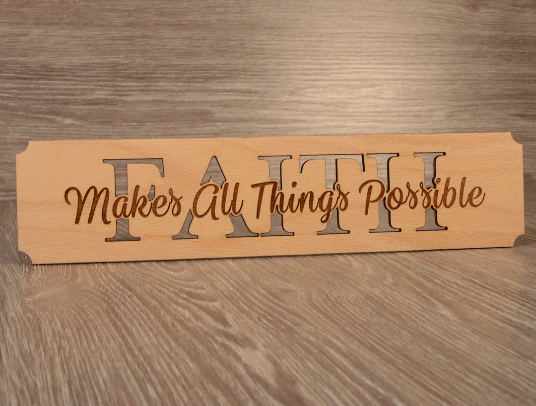 Faith Wall Sign Faith Wood Wall Art Faith Wall Decor Faith Etsy