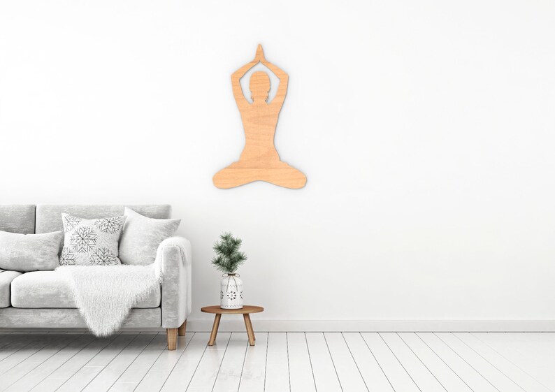Yoga Wood Wall Art Studio Décor Spiritual Wood Wall Hanging Etsy
