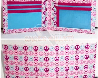 Peace, Love, & Happiness Duct Tape Bifold Wallet