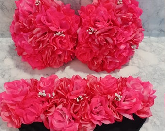 Pretty in pink floral maternity set
