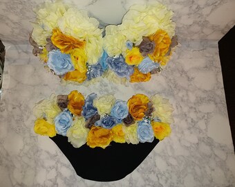 Sunset floral maternity set