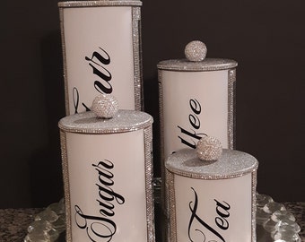 Glamour 4pc Kitchen Canister set