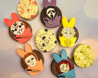 Horror Bunny Chocolate Covered Cookies